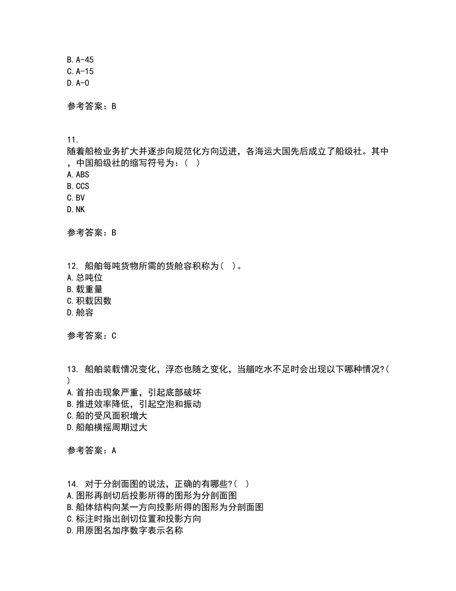 大连理工大学21春《船舶制图》在线作业一满分答案19_第3页