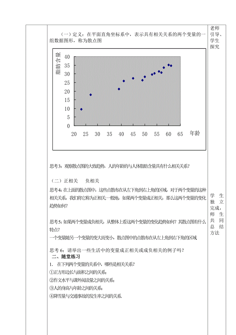 变量间的相关关系教学设计_第3页