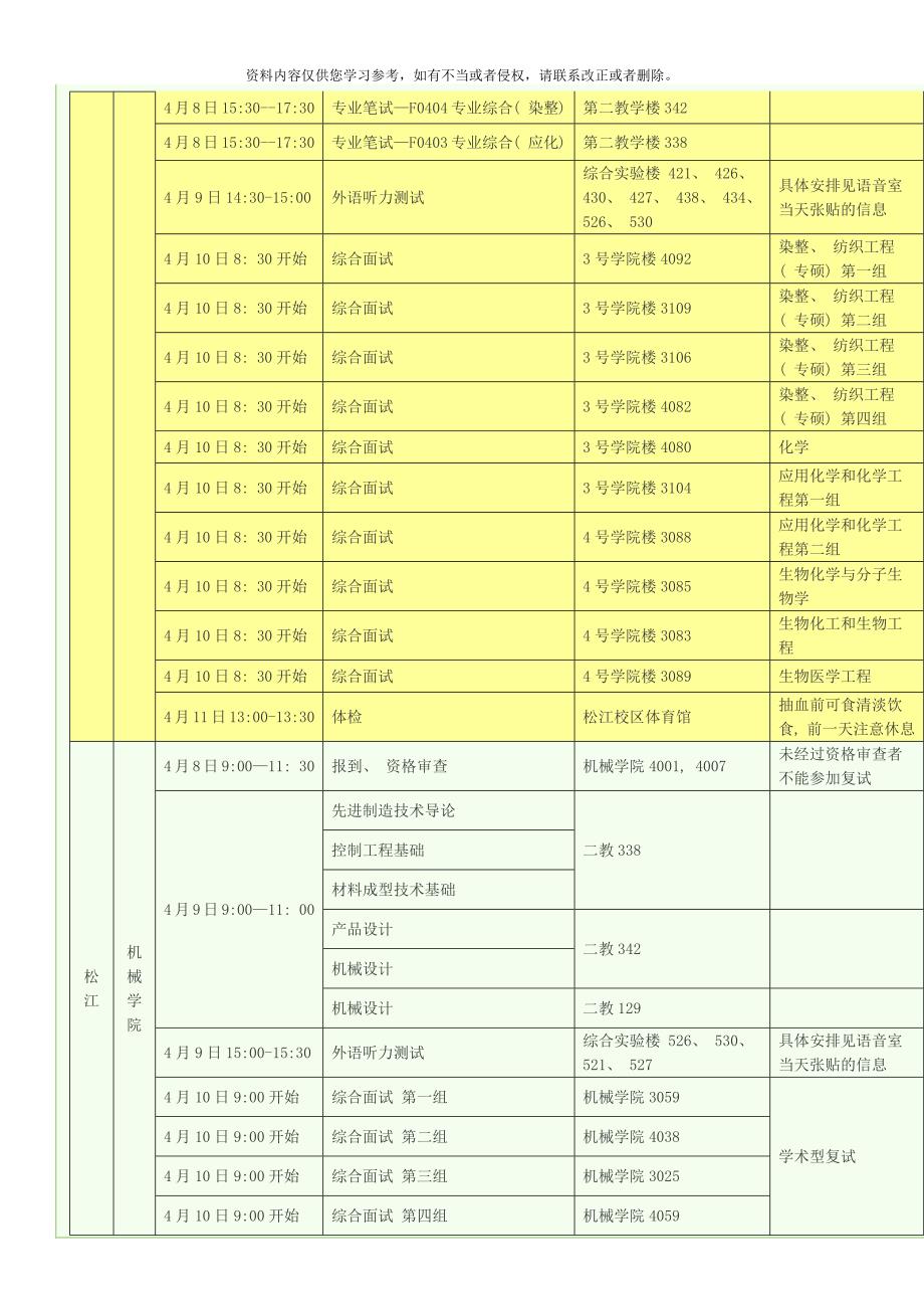 东华大学硕士研究生复试安排模板_第3页