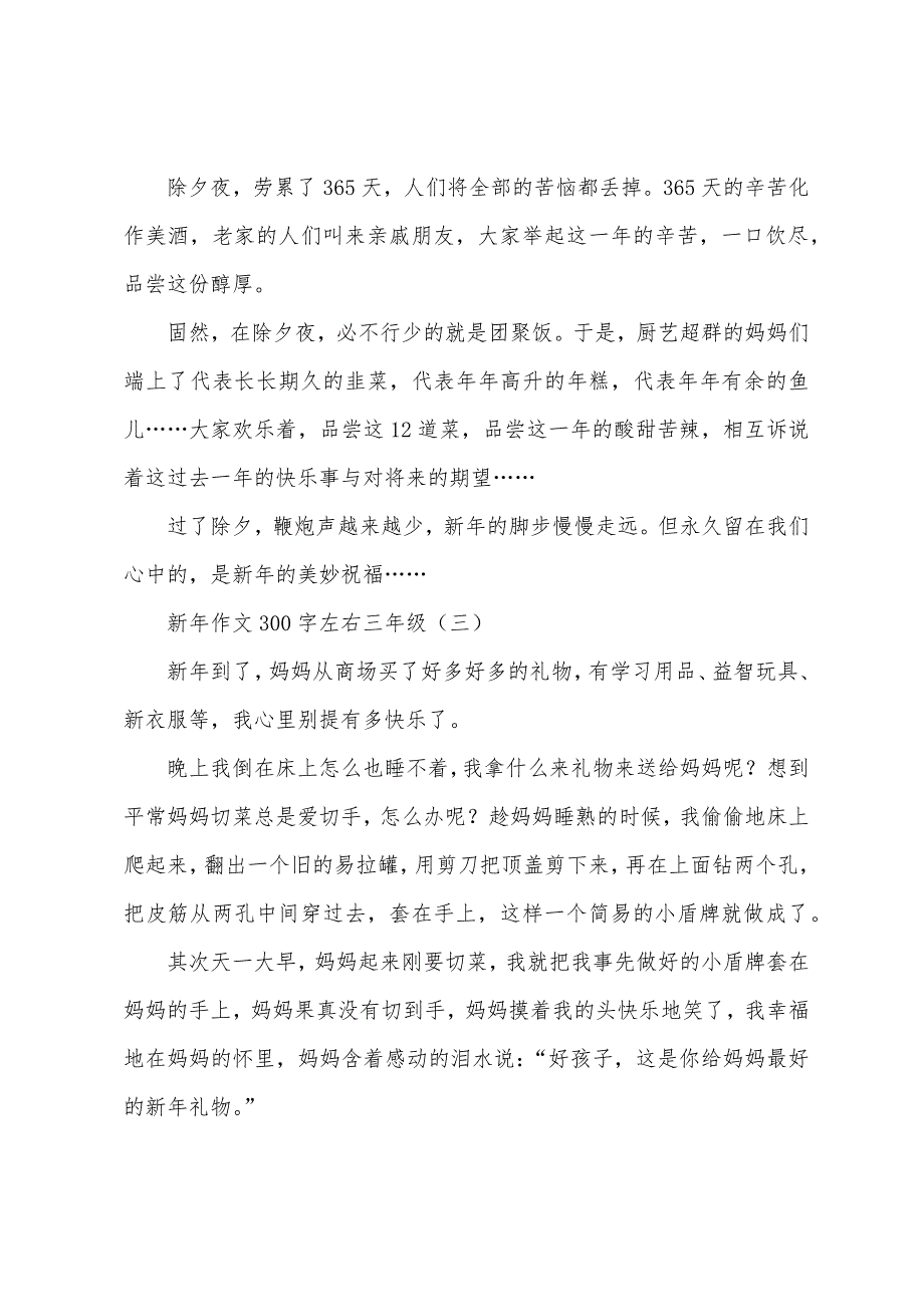 新年作文300字左右三年级.docx_第2页