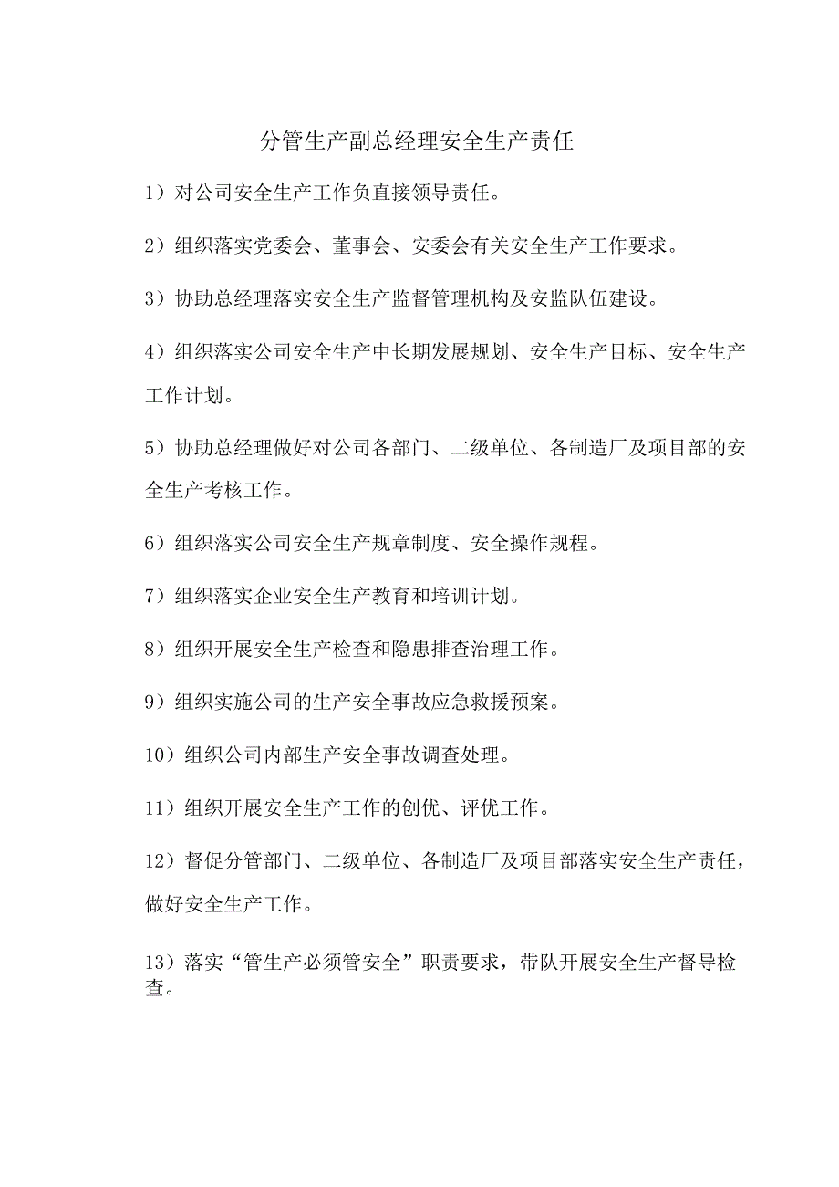 分管生产副总经理安全生产责任_第1页