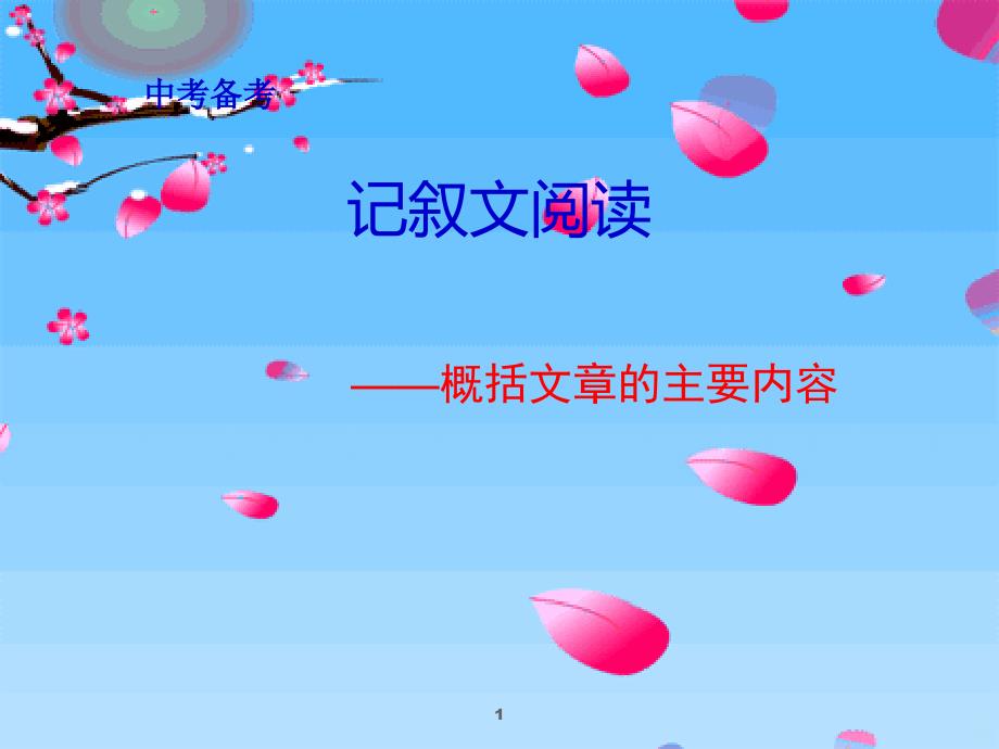 记叙文之概括主要内容课件_第1页