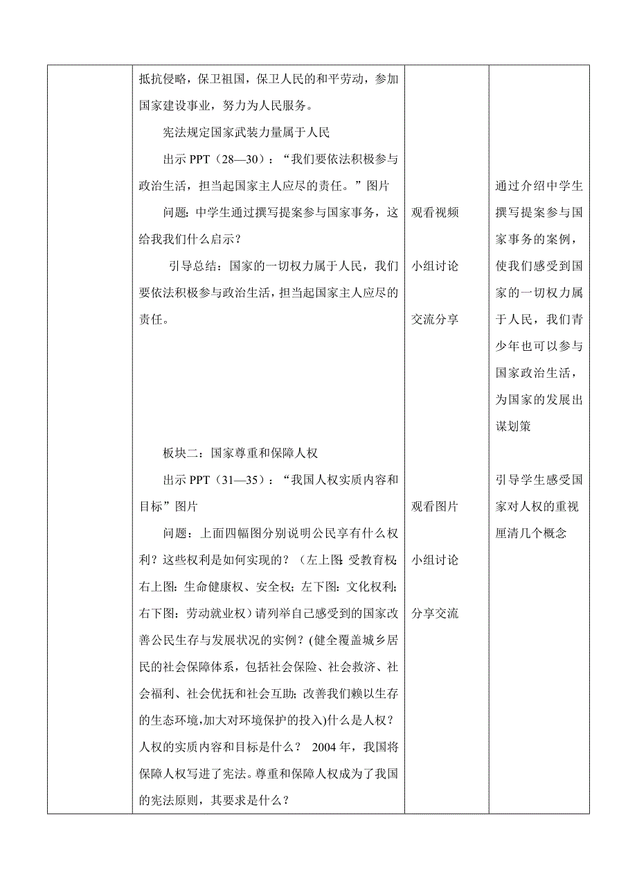 人教版道德与法治八年级下1.1.1《公民权利的保障书》教案[1].doc_第4页