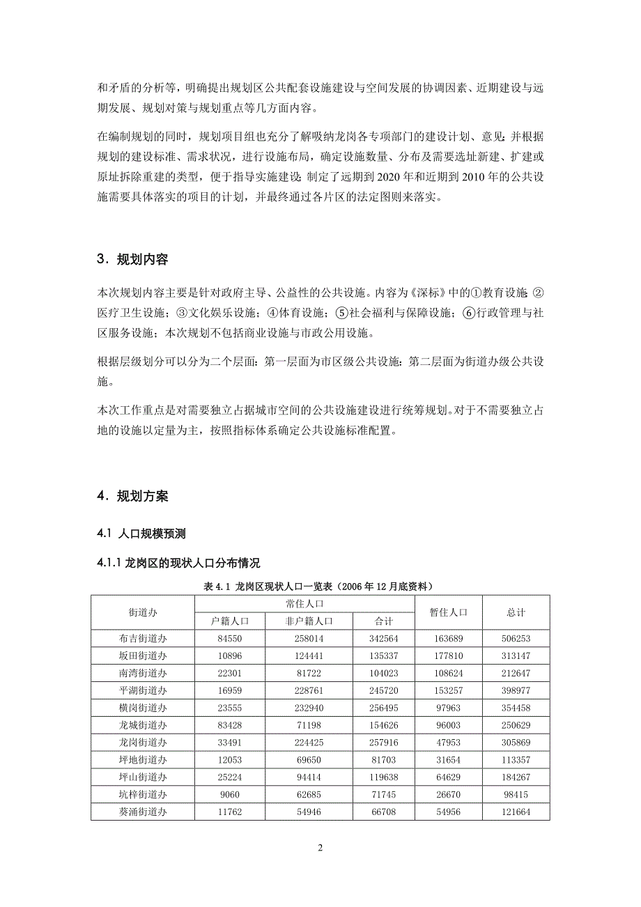 龙岗区公共设施专项规划(公共设施规划一览表--分组团)11.27.doc_第2页