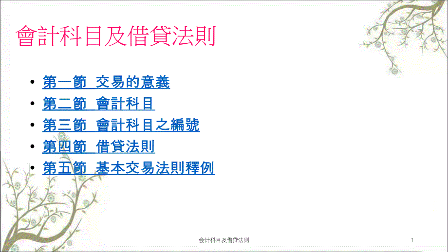 会计科目及借贷法则课件_第1页