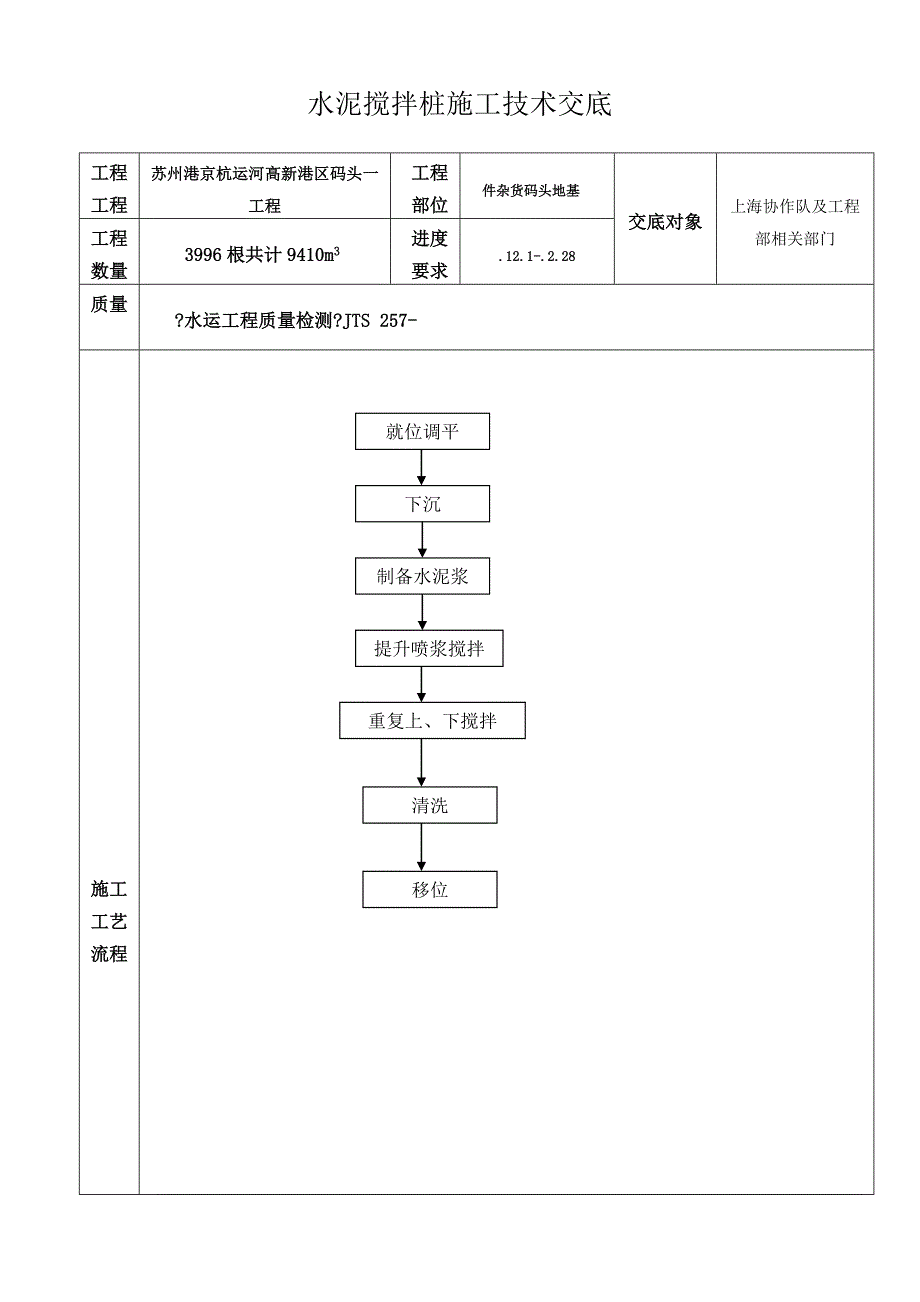 码头一期工程水泥搅拌桩技术交底_第2页