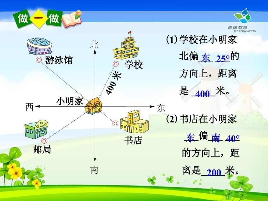 人教版小学四年级数学下册第二单元位置与方向约3课时整章课件及课后练习PPT课件_第5页