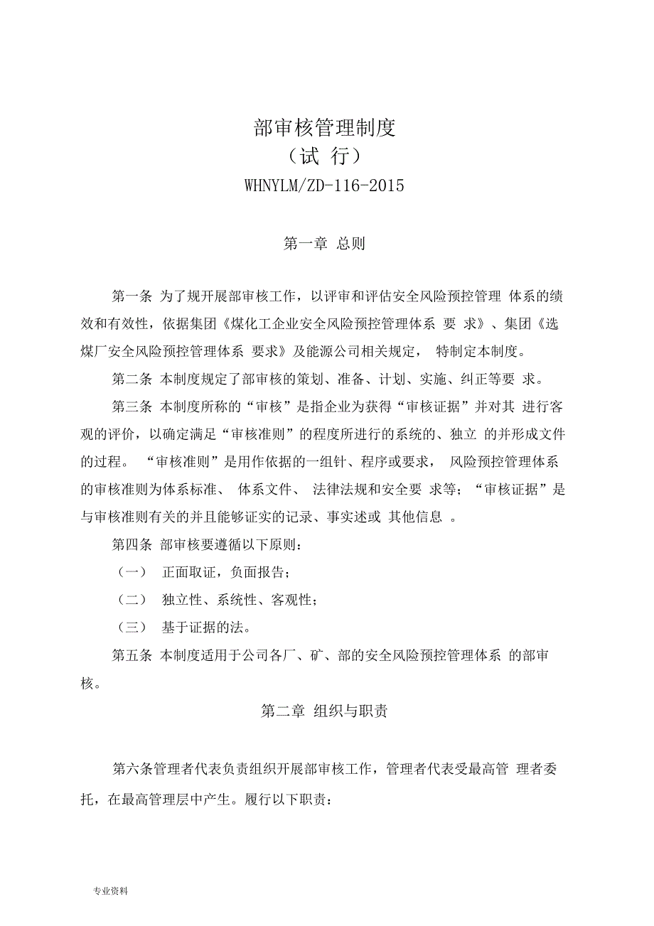 内部审核管理制度_第1页