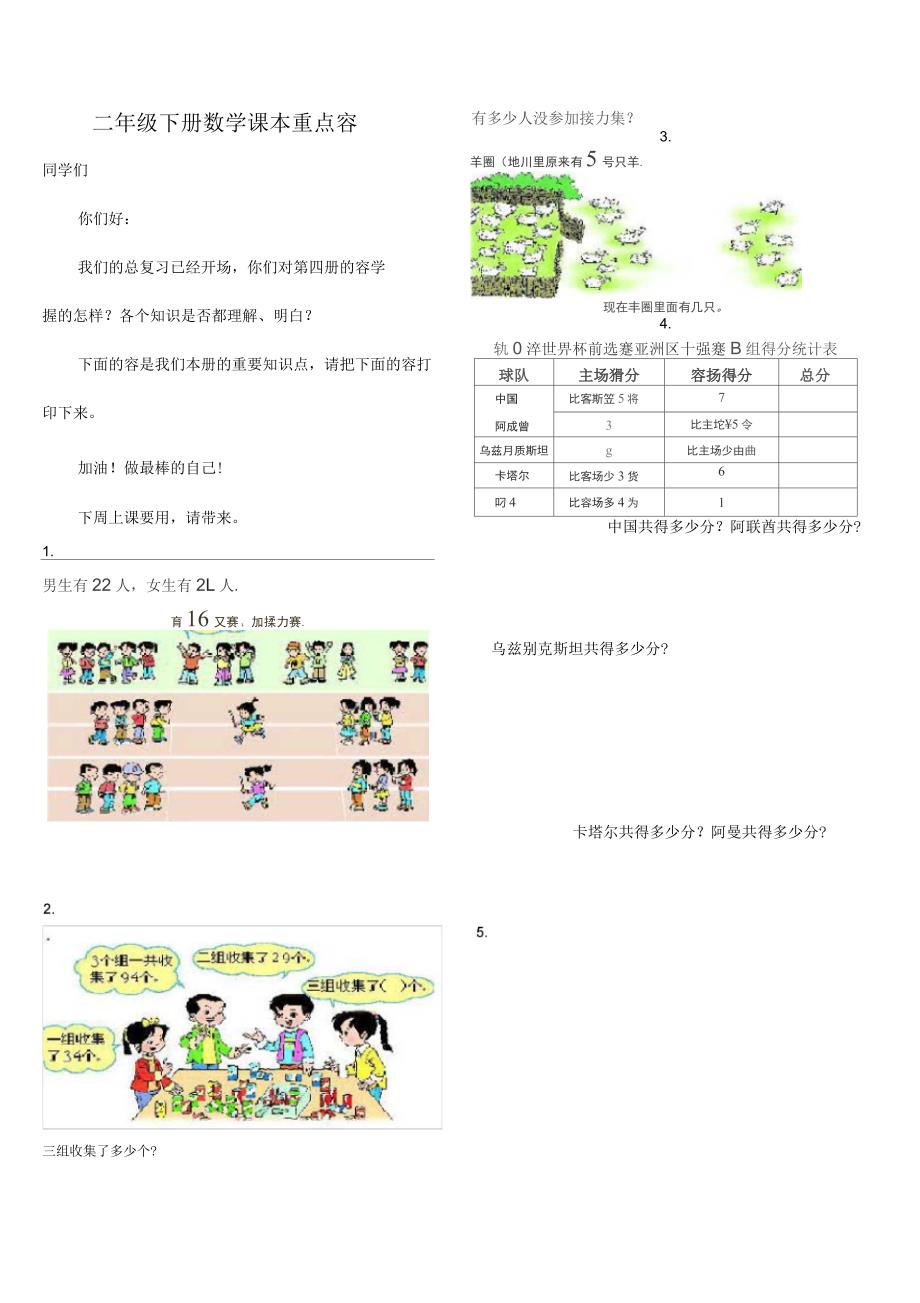 二年级下册数学课本重点内容后_第1页