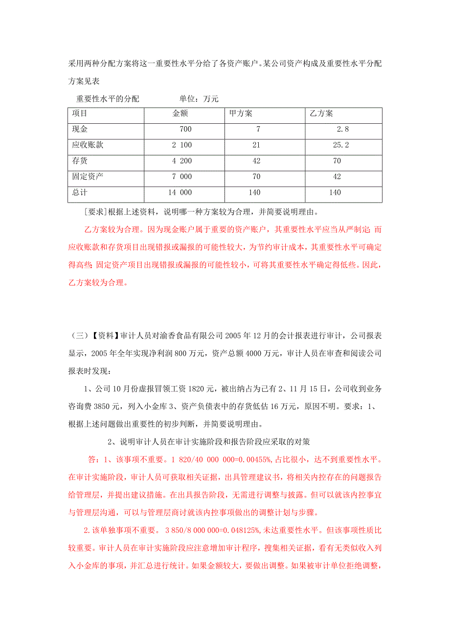 2016审计学案例分析题及答案_第2页