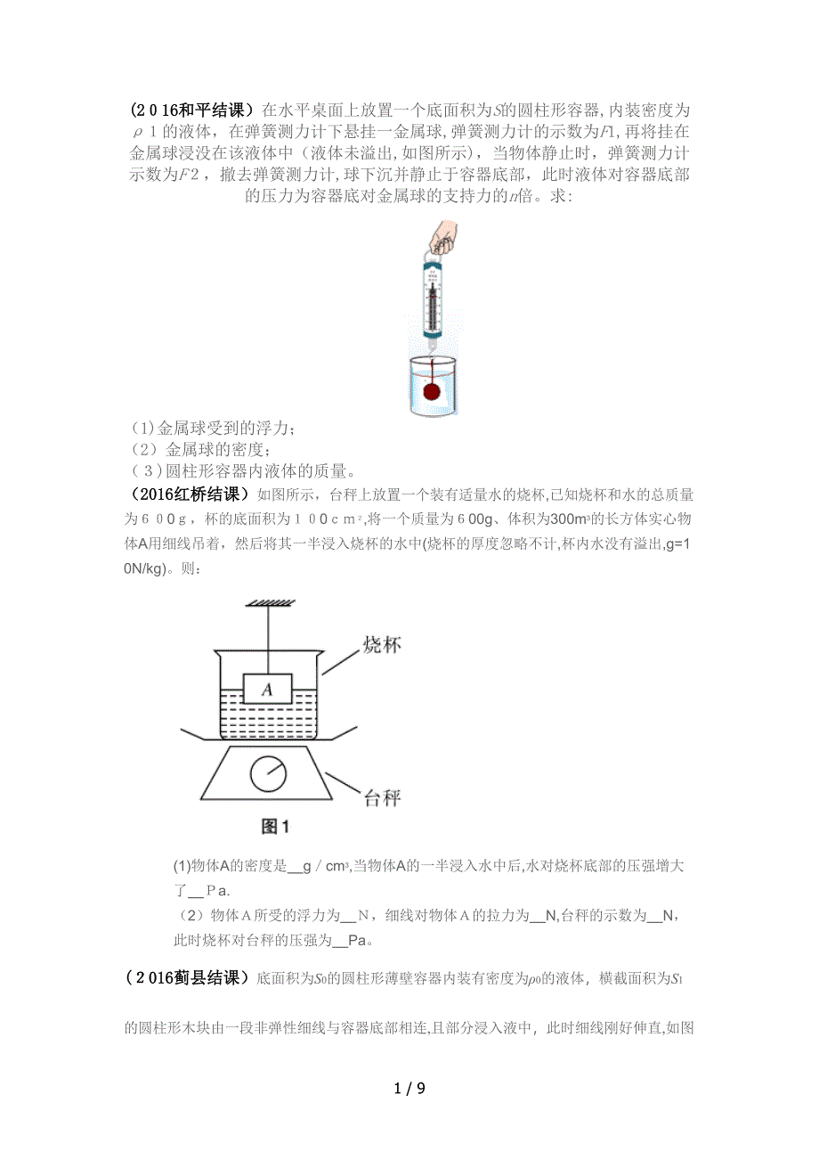 2016浮力25题_第1页