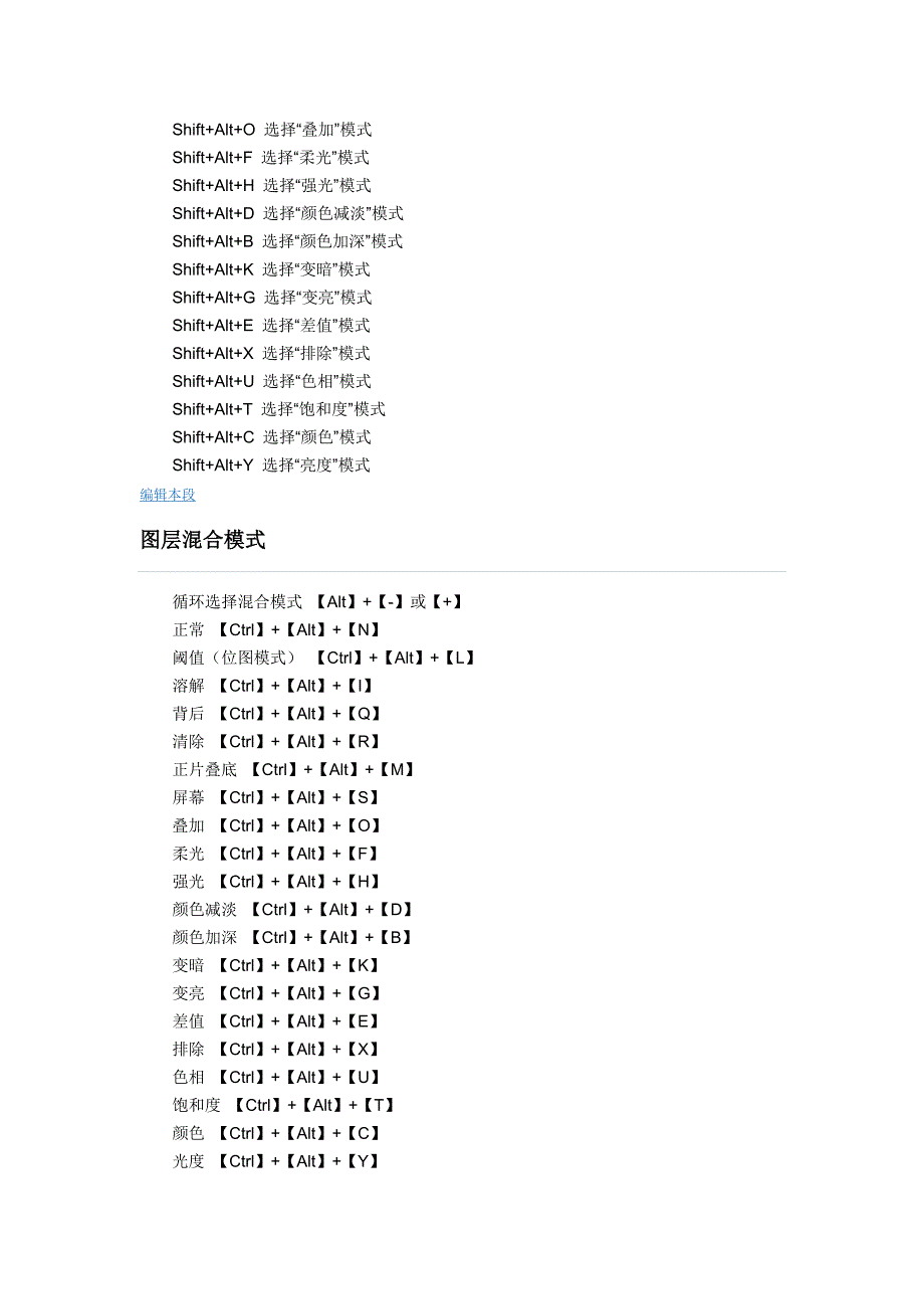 photshop 快捷键(精品)_第3页