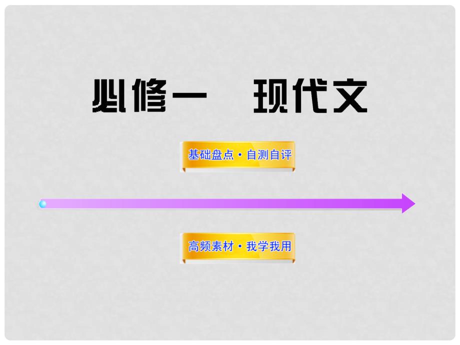 高中语文全程复习方略 现代文课件 新人教版必修1 （湖南专用）_第1页