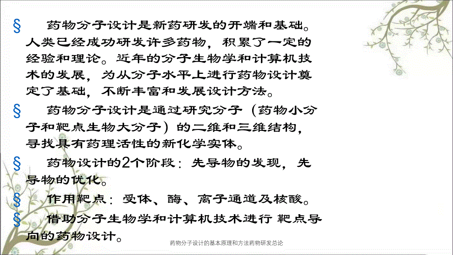 药物分子设计的基本原理和方法药物研发总论课件_第2页