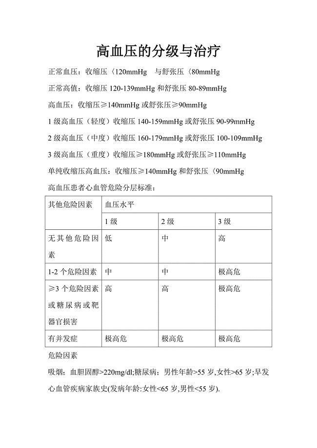 高血压的分级与治疗.doc