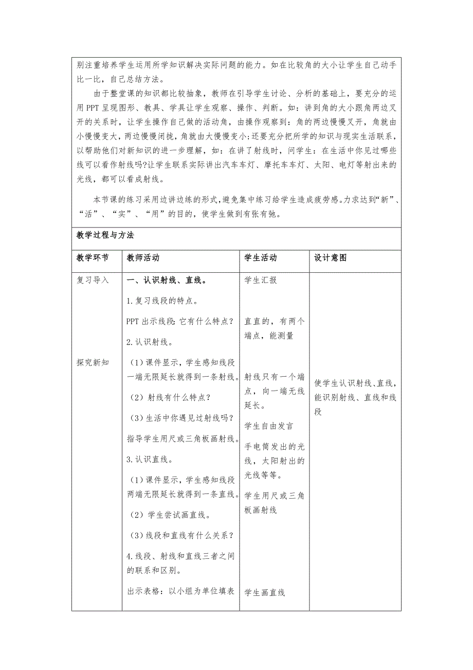 《直线、射线和角》教学设计_第2页