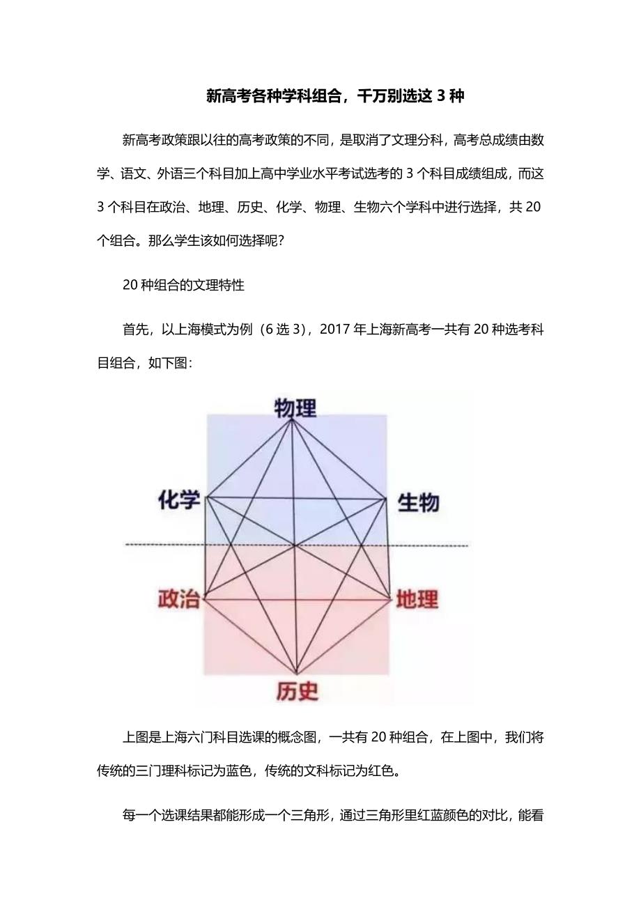 新高考各种学科组合-千万别选这3种_第1页