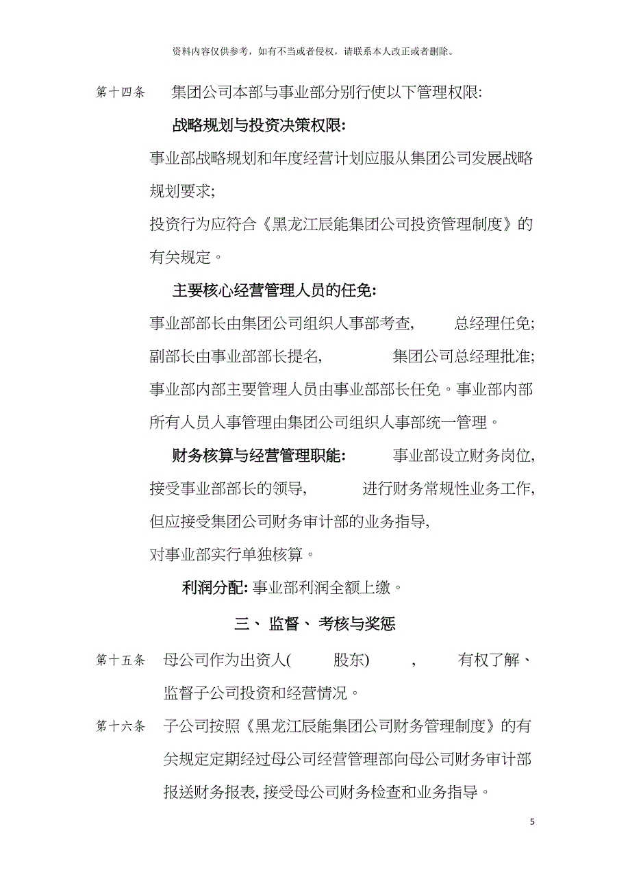 黑龙江辰能集团公司母子公司管理制度模板.doc_第5页