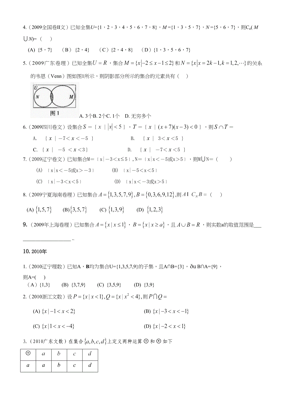 集合近年高考题汇编_第2页