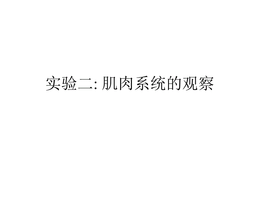 人体解剖生理学实验——实验二肌肉系统_第1页