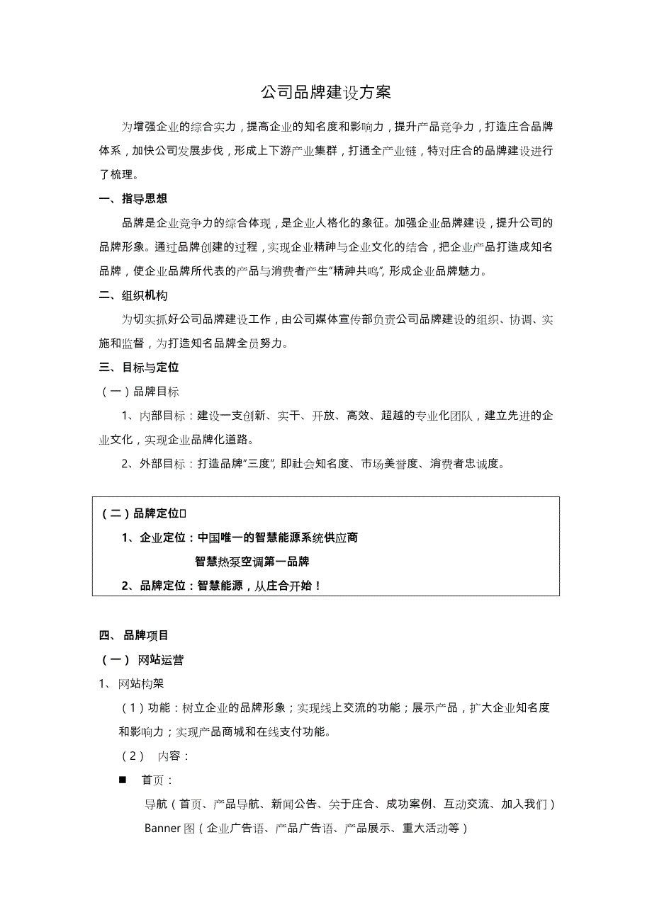 企业品牌建设方案详细_第1页