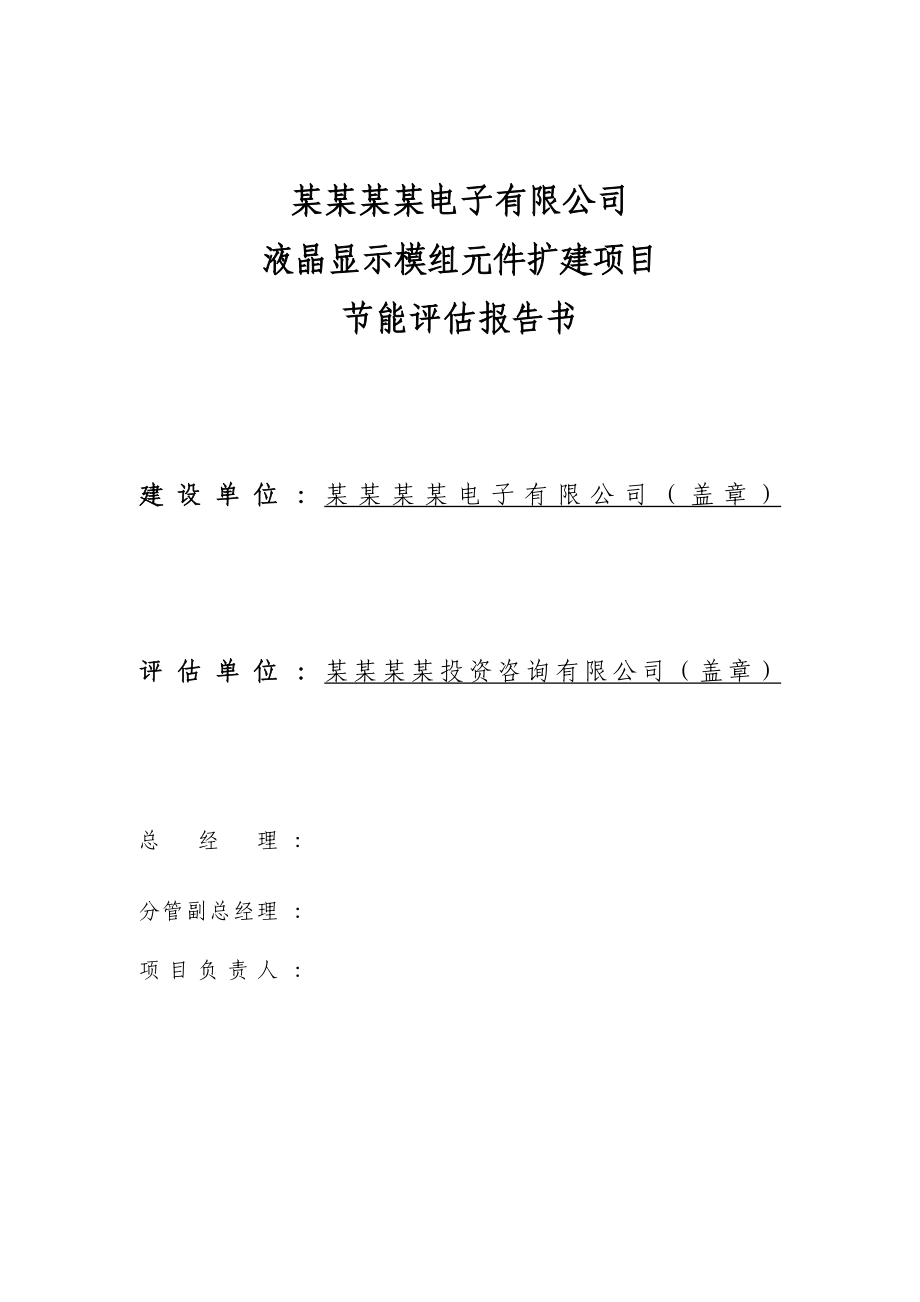 某液晶显示模组元件扩建项目立项建设节能评估报告.doc_第2页