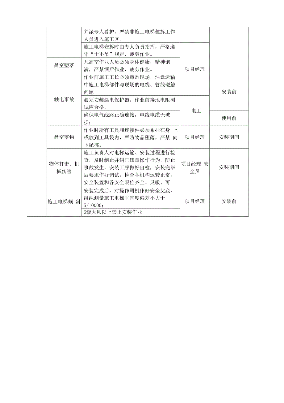 人货梯安装施工安全管理措施_第2页