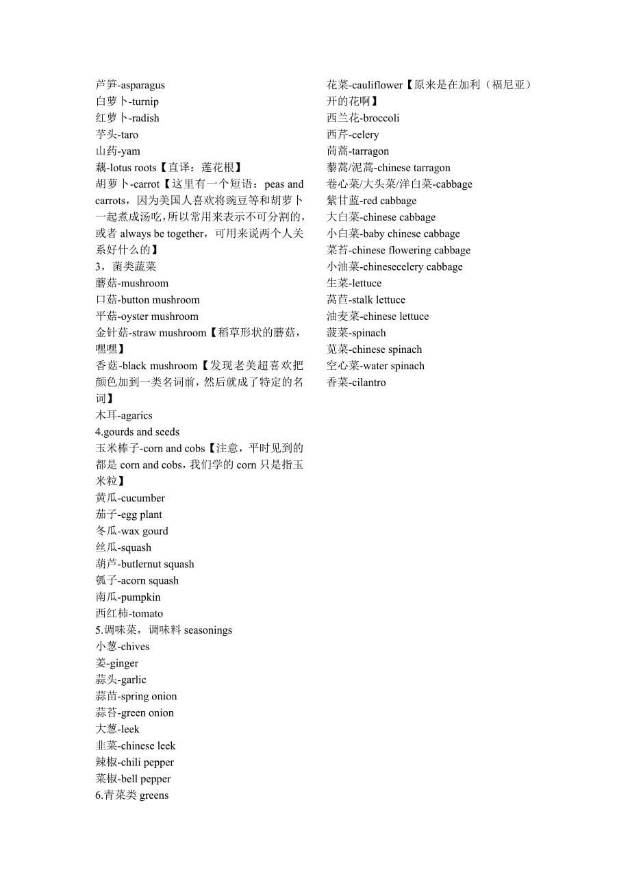 常见疾病,树木,水果,蔬菜英文.doc_第5页