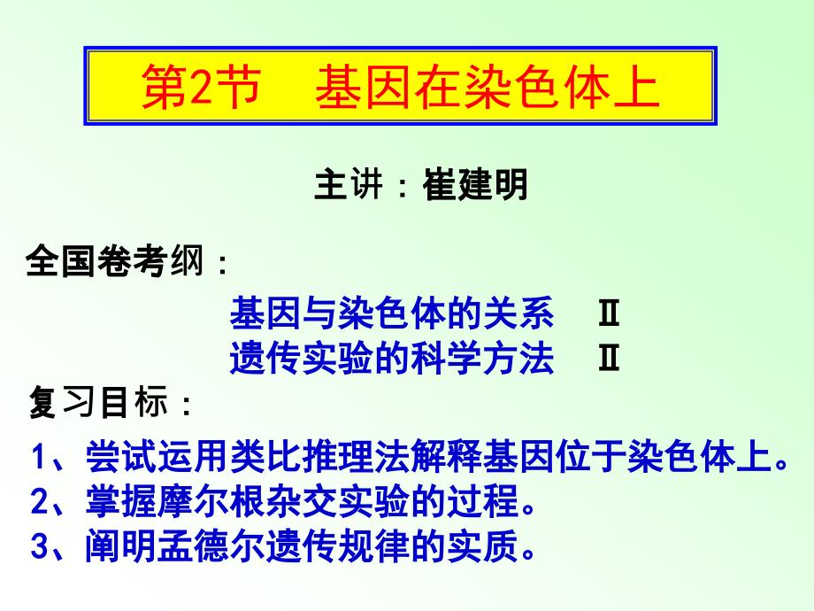 《基因在染色体上》复习公开课课件_第1页