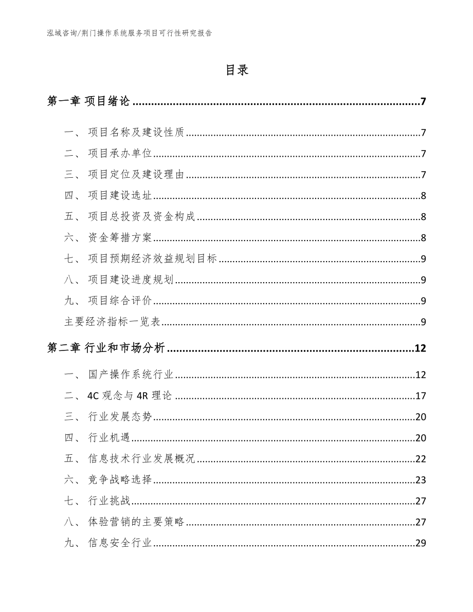 荆门操作系统服务项目可行性研究报告_第2页