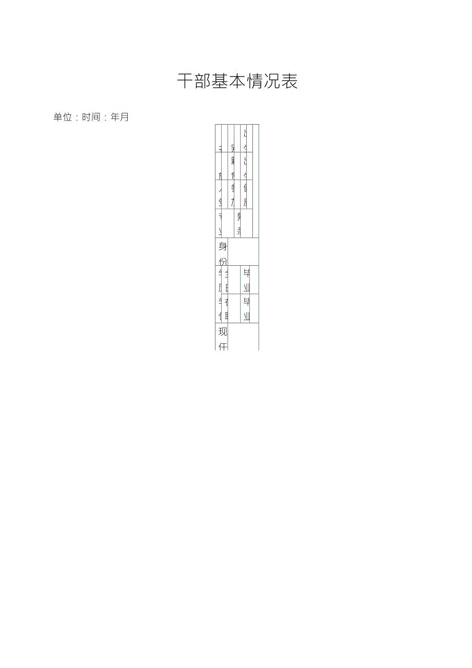 干部基本情况表(最新样本)_第1页