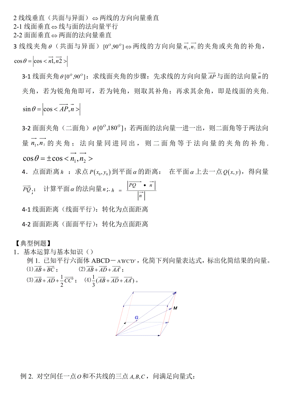 空间向量与立体几何知识点归纳总结_第4页