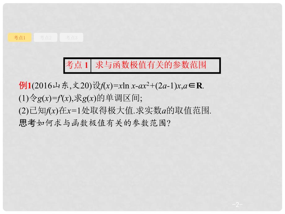 高考数学一轮复习 第三章 导数及其应用 3.3 导数的综合应用课件 文 北师大版_第2页