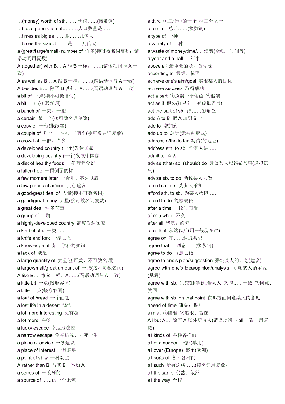 英语常用短语大全_第1页