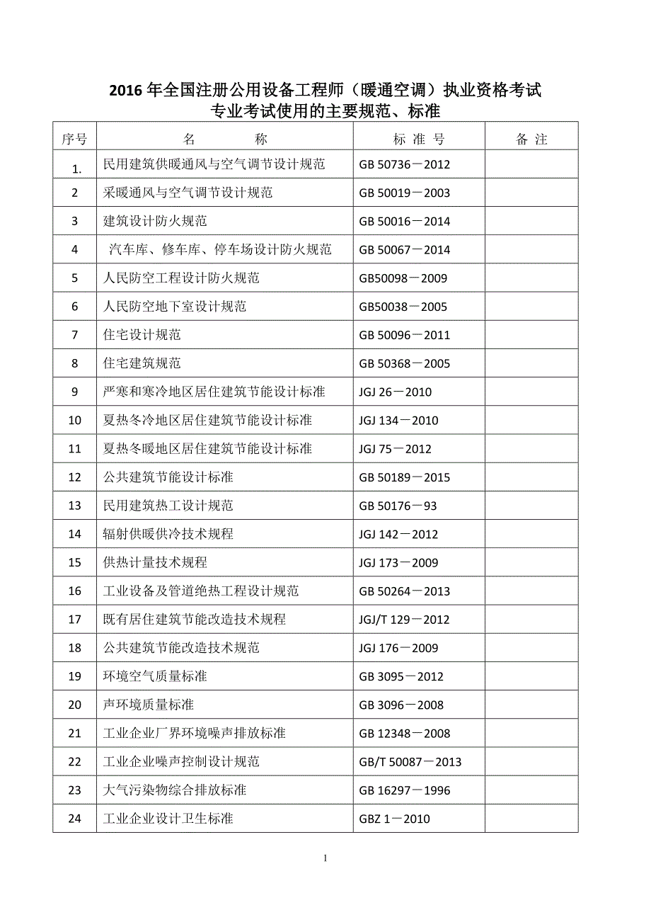 39833872794、全国勘察设计注册公用设备工程师（暖通空调）专业考试标准规范规程_第1页