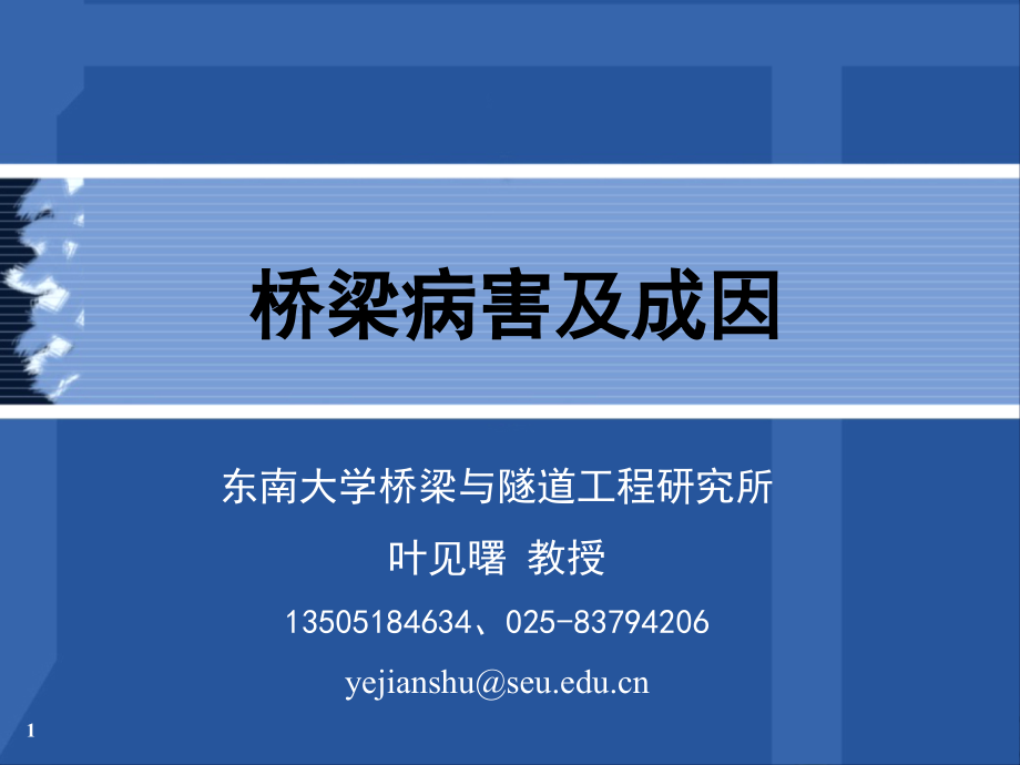 桥梁病害及成因与新公路桥梁技术状况评定标准解析(03版)_第1页