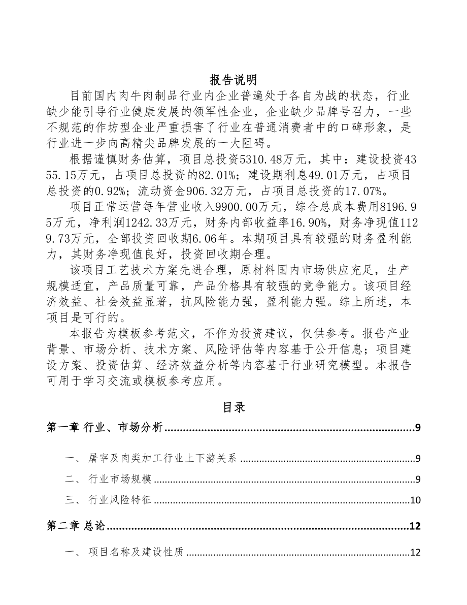 某牛肉制品项目研究报告(DOC 95页)_第2页