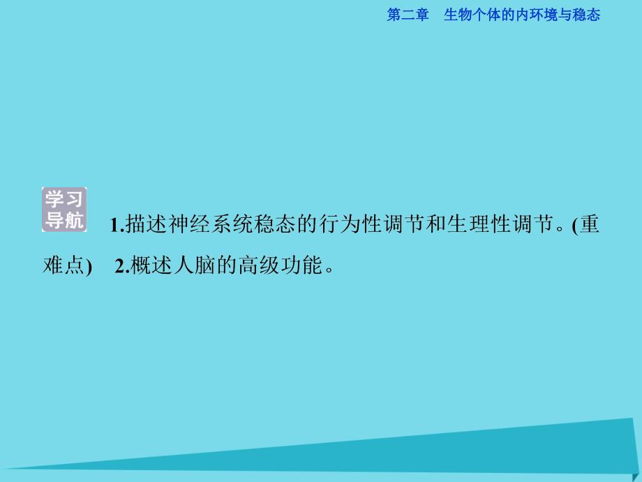 高中同步生物第3节人体生命活动的神经调节课时2神经调节与稳态脑的高级功能课件剖析_第2页