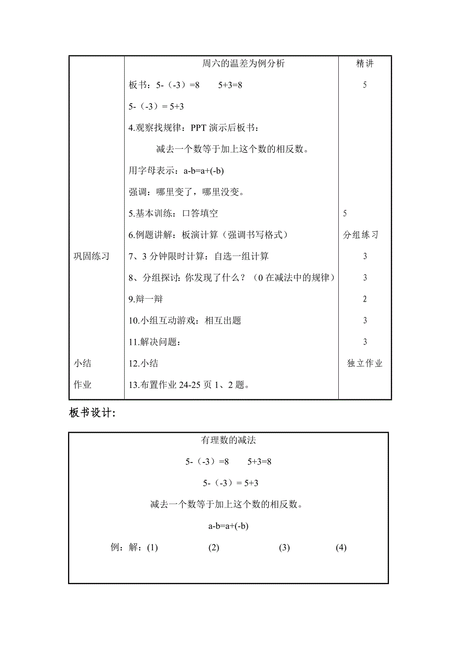 有理数的减法教学设计 ——黄双球.docx_第2页