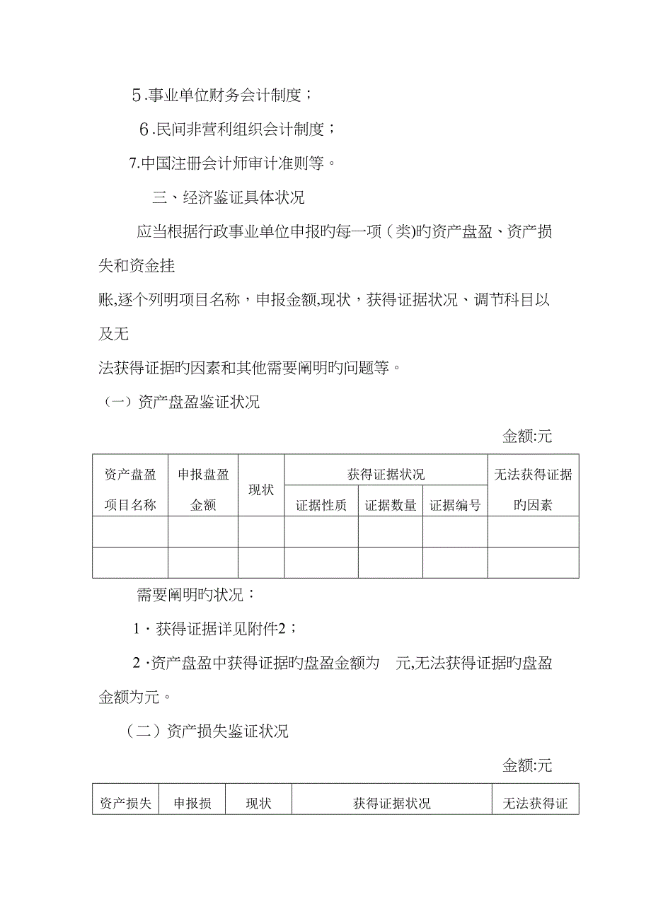 经济鉴证报告模板_第2页