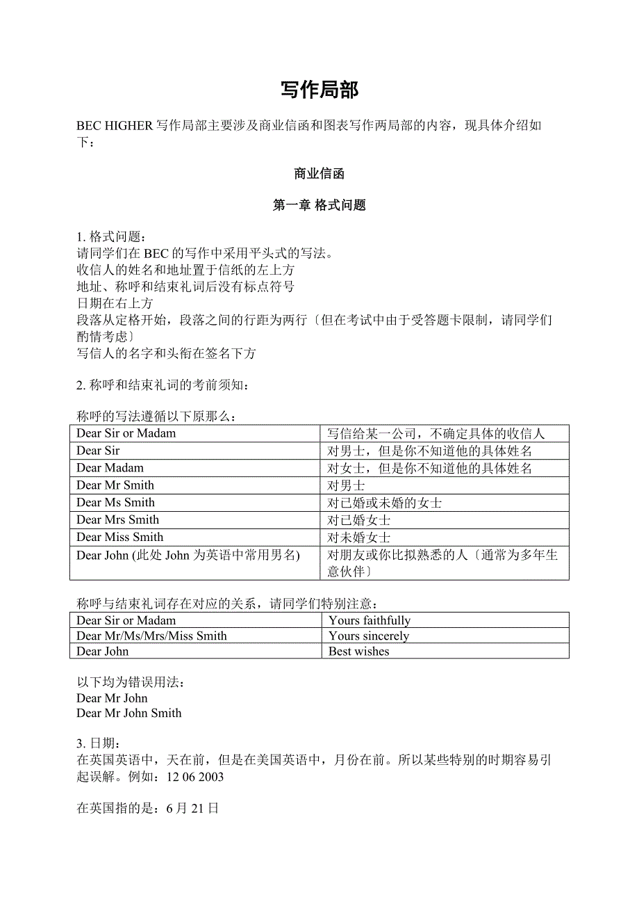 写作部分—商业信函_第1页