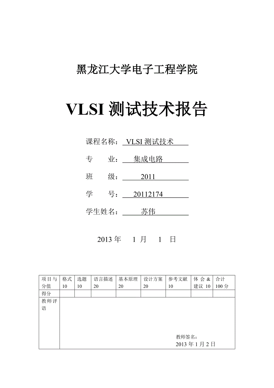 vlsi测试技术专题报告_第1页