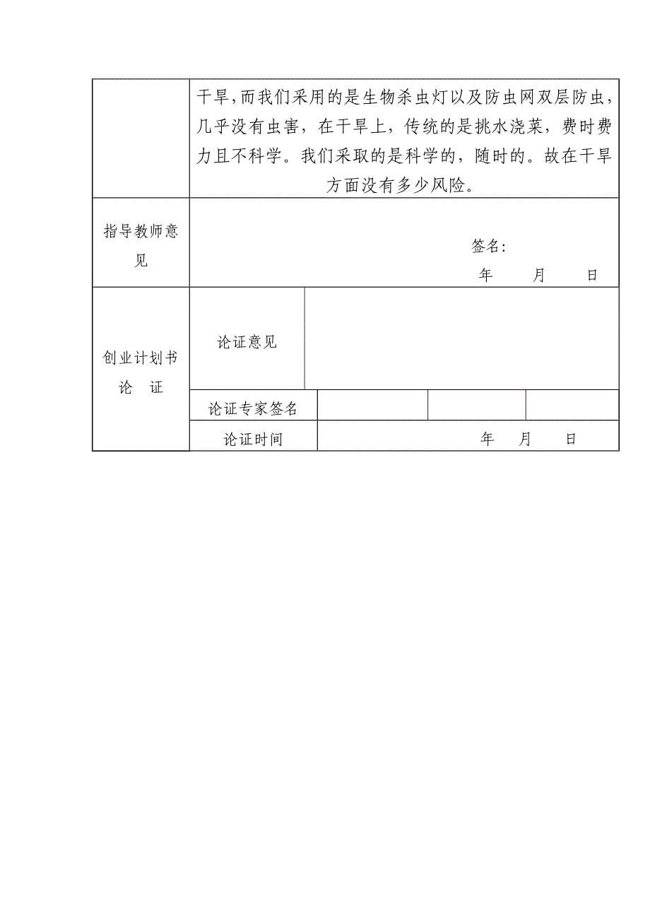 农民13亩大棚蔬菜创业计划书_第5页