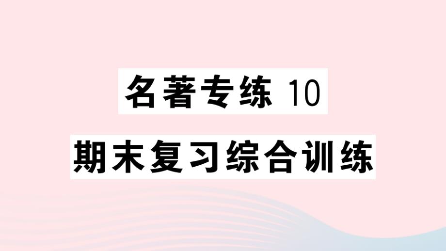 （贵州专版）七年级语文上册 第六单元 名著专练10 期末复习综合训练名师公开课省级获奖课件 新人教版_第1页