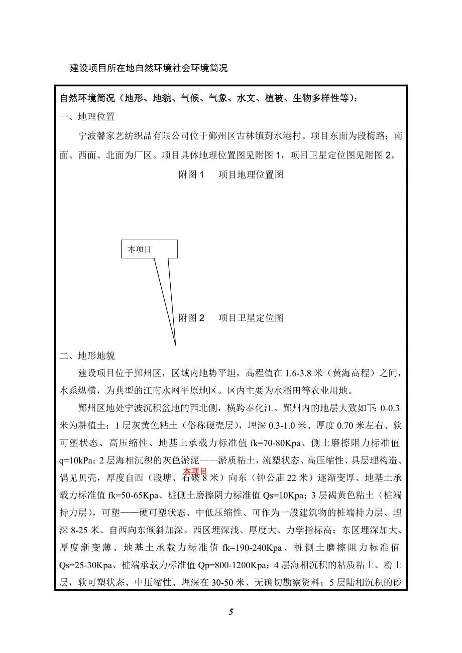 年产家纺制品500万件项目环境影响报告表2014.doc_第5页