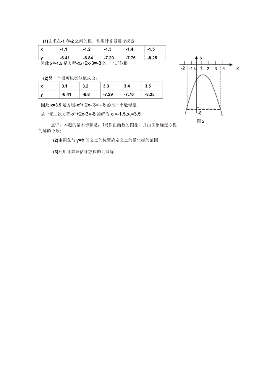 二次函数求一元二次方程的近似解_第3页