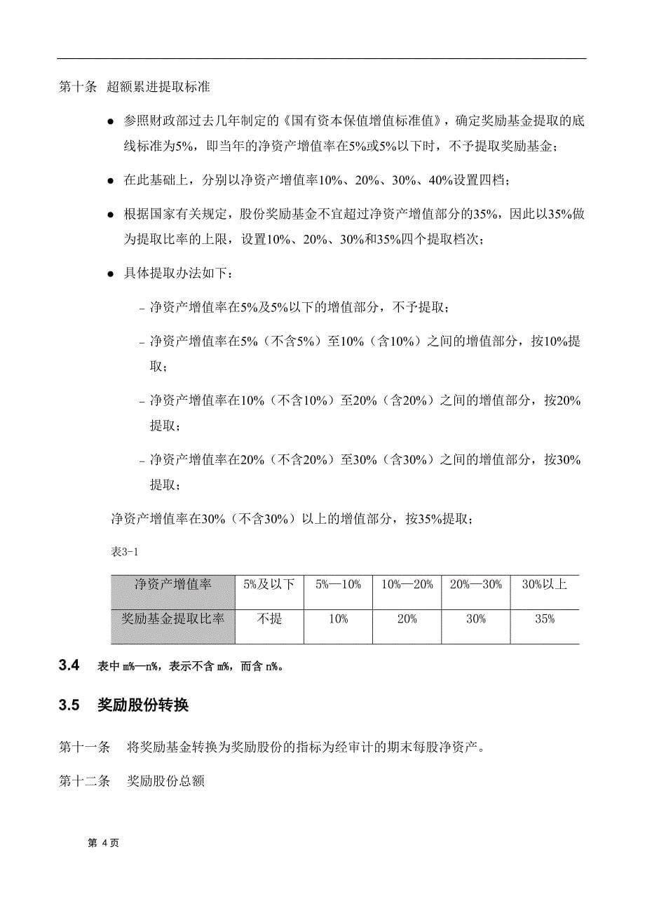 管理层及员工激励持股激励方案_第5页