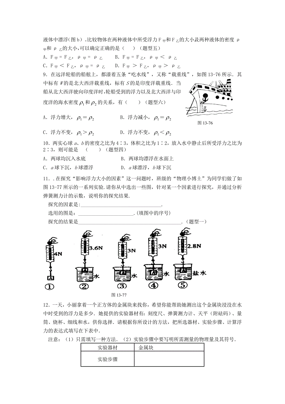 八年级物理下册-10.1-浮力练习2-(新版)新人教版(1).doc_第2页