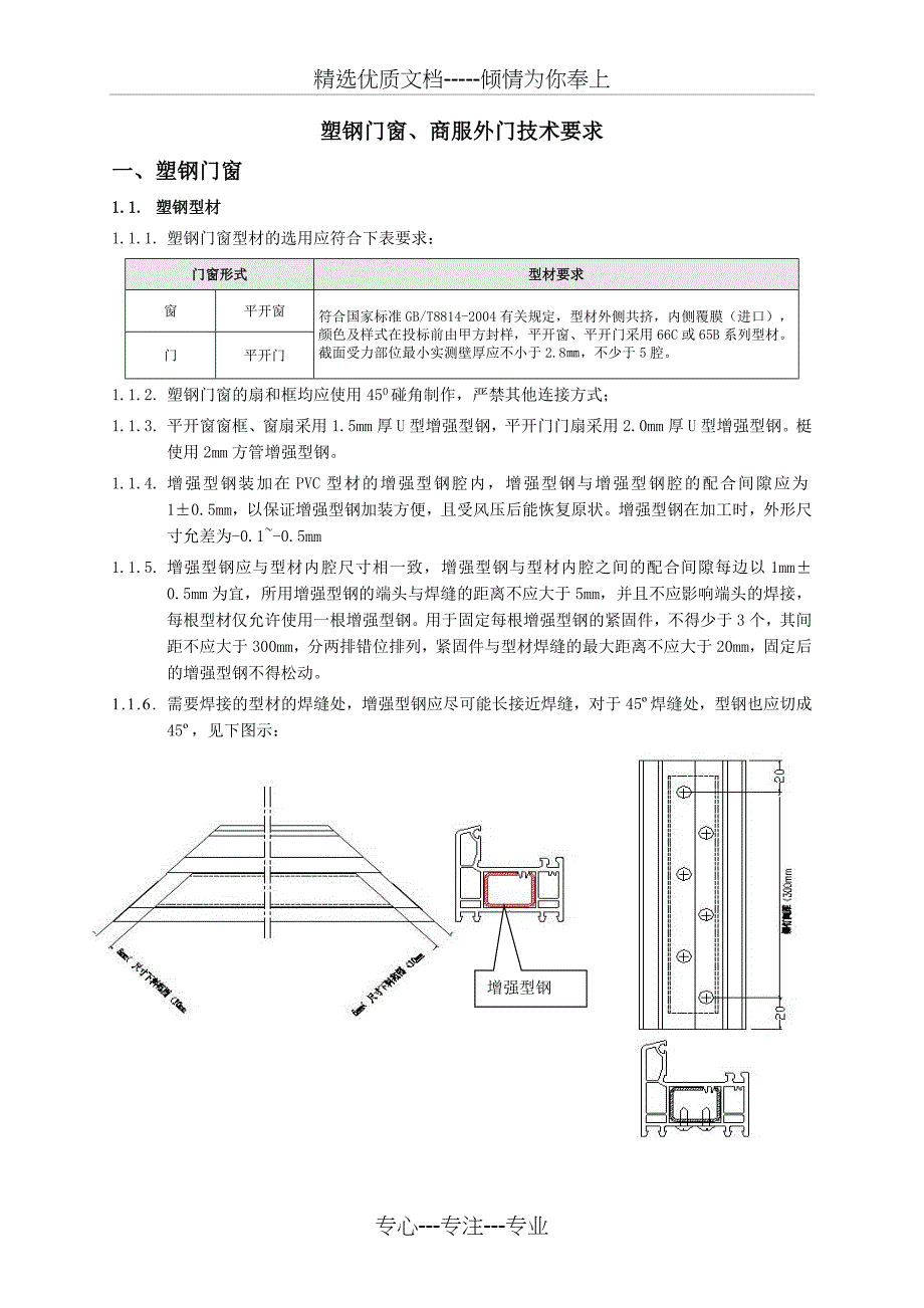 塑钢窗工程技术标准及质量要求(共5页)_第1页