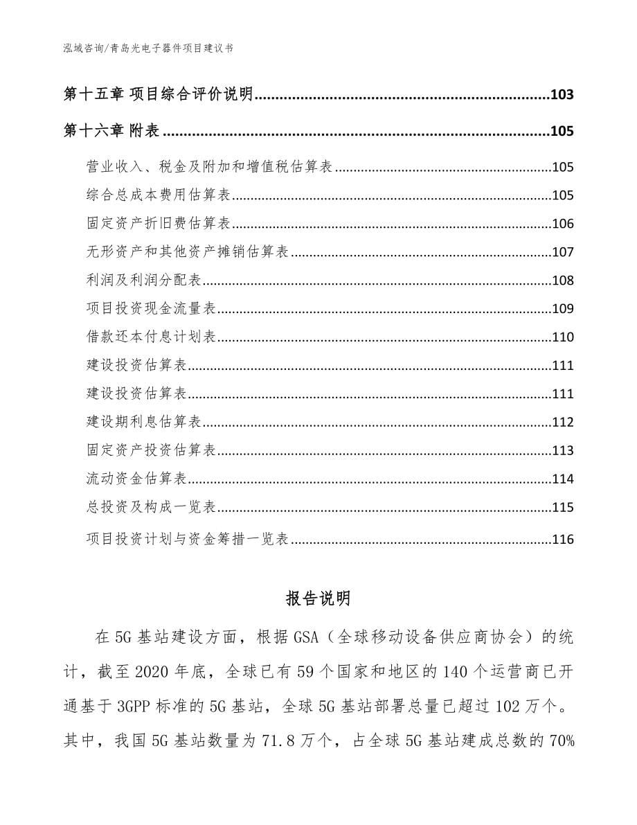 青岛光电子器件项目建议书_范文_第5页